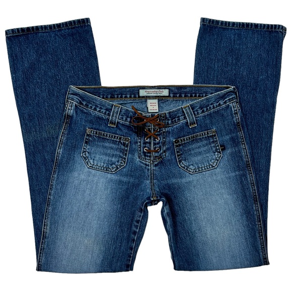Abercrombie & Fitch Denim - SOLD Vintage 90’s Abercrombie & Fitch Lace Up Low Rise Jeans